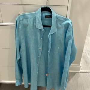 Amazing linen poll by ralph lauren shirt